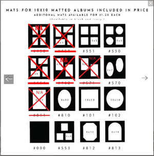 Square Mat IVORY - 24 "sides" The Photographer's Toolbox Matted Albums  The Photographer's Toolbox