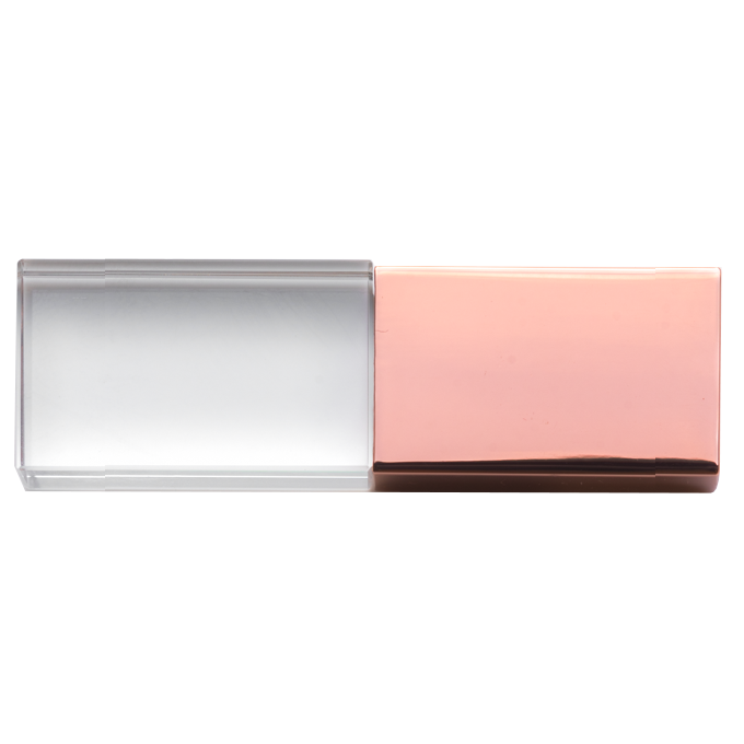 Crystal USB with a metal lid