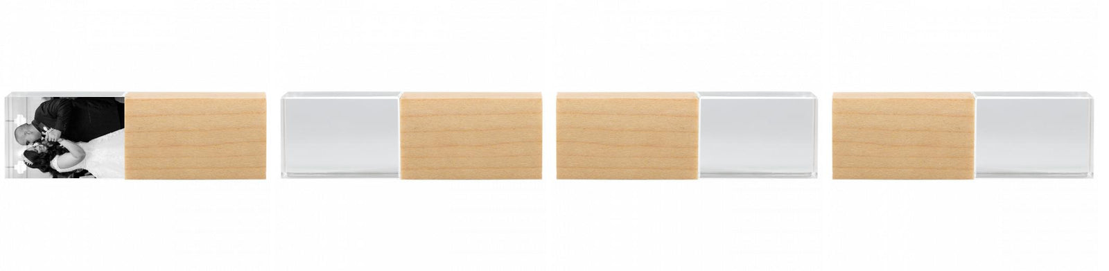 Crystal USB with Maple or Walnut Wood Lid The Photographer's Toolbox PD Custom Product  The Photographer's Toolbox