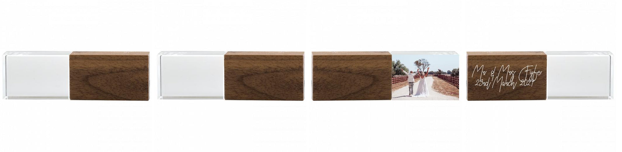 Crystal USB with Maple or Walnut Wood Lid The Photographer's Toolbox PD Custom Product  The Photographer's Toolbox