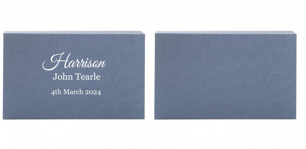 Fabric Print Box With 2 Areas - Can hold 6x4″ & 7x5″ photos. The Photographer's Toolbox PD Custom Product  The Photographer's Toolbox