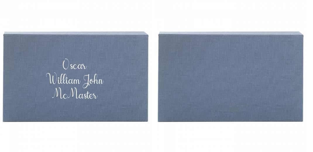 Fabric Print Box With 2 Areas - Can hold 6x4″ & 7x5″ photos. The Photographer's Toolbox PD Custom Product  The Photographer's Toolbox