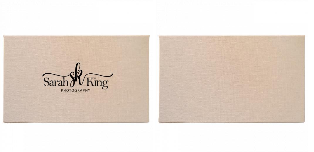 Fabric Print Box With 2 Areas - Can hold 6x4″ & 7x5″ photos. The Photographer's Toolbox PD Custom Product  The Photographer's Toolbox