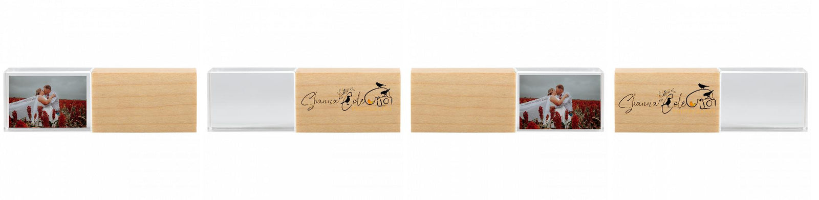 Crystal USB with Maple or Walnut Wood Lid The Photographer's Toolbox PD Custom Product  The Photographer's Toolbox