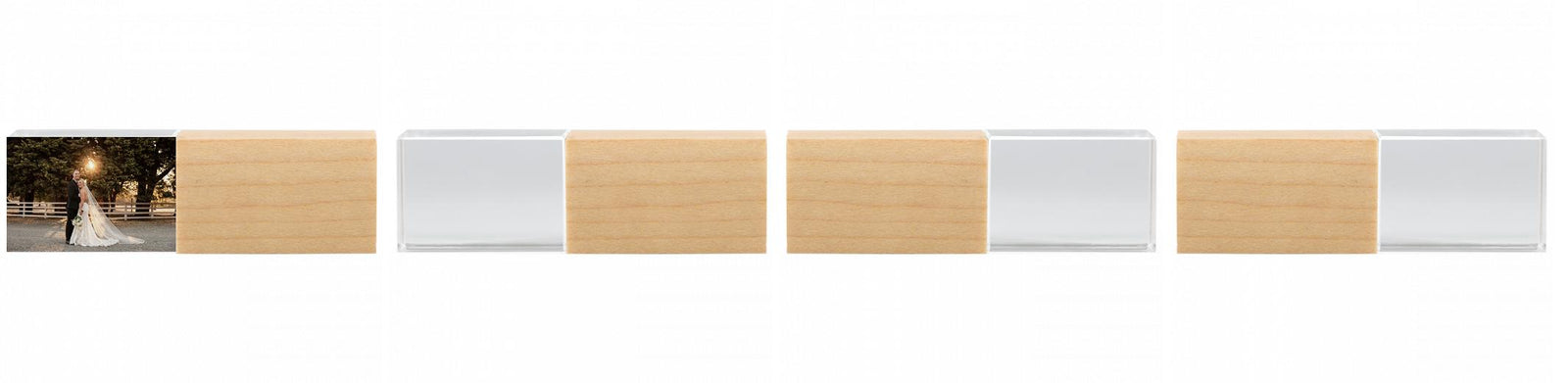 Crystal USB with Maple or Walnut Wood Lid The Photographer's Toolbox PD Custom Product  The Photographer's Toolbox