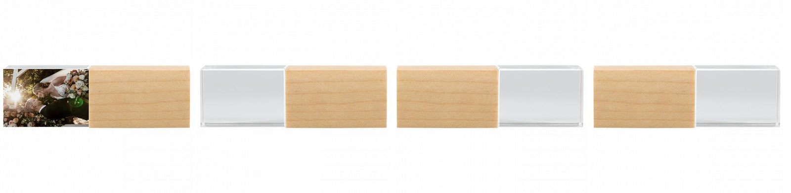 Crystal USB with Maple or Walnut Wood Lid The Photographer's Toolbox PD Custom Product  The Photographer's Toolbox