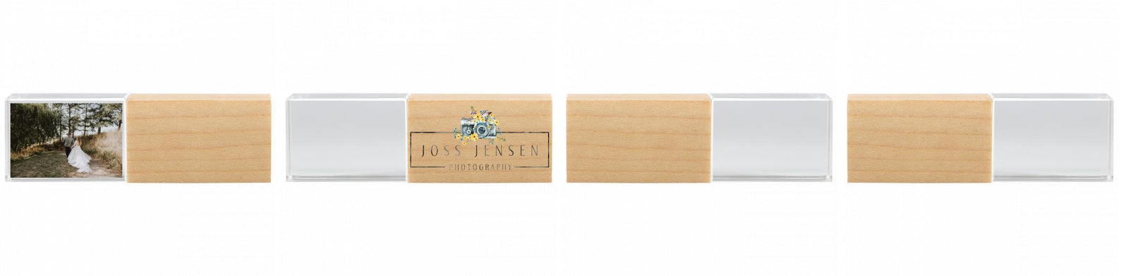 Crystal USB with Maple or Walnut Wood Lid The Photographer's Toolbox PD Custom Product  The Photographer's Toolbox