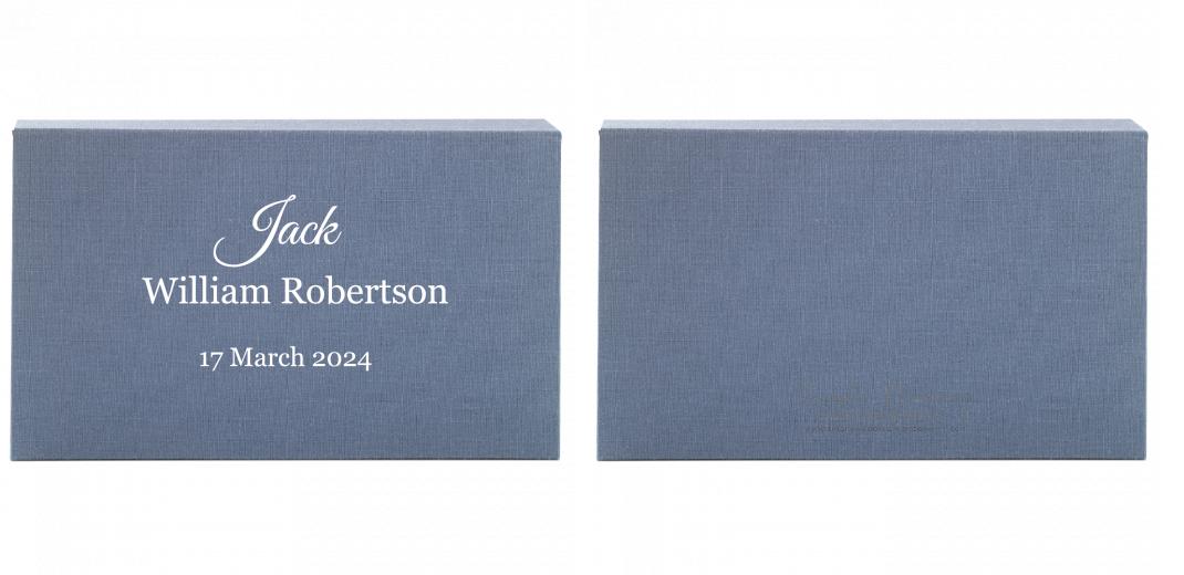 Fabric Print Box With 2 Areas - Can hold 6x4″ & 7x5″ photos. The Photographer's Toolbox PD Custom Product  The Photographer's Toolbox