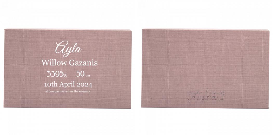 Fabric Print Box With 2 Areas - Can hold 6x4″ & 7x5″ photos. The Photographer's Toolbox PD Custom Product  The Photographer's Toolbox