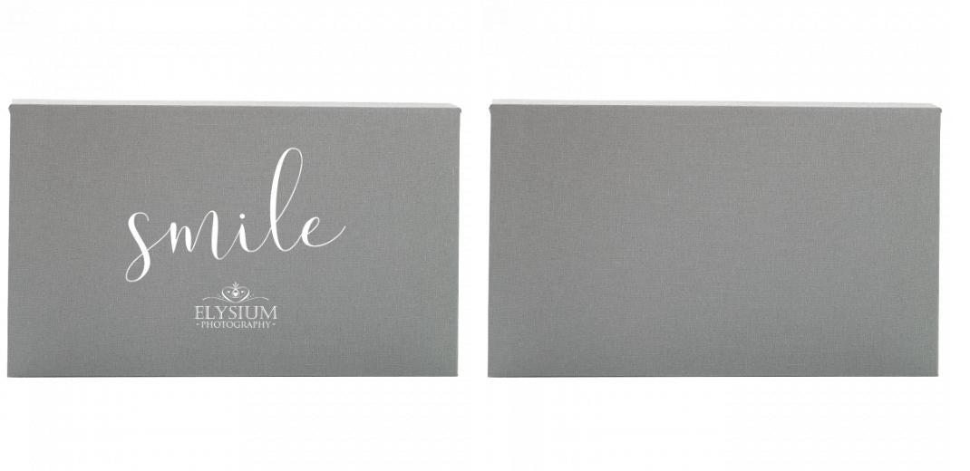 Fabric Print Box With 2 Areas - Can hold 6x4″ & 7x5″ photos. The Photographer's Toolbox PD Custom Product  The Photographer's Toolbox