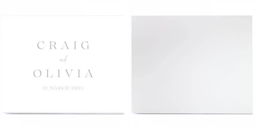 MEDIUM Gift Box - with FREE lid printing - White or Brown.  Can hold 7x5″ photo album. The Photographer's Toolbox PD Custom Product  The Photographer's Toolbox