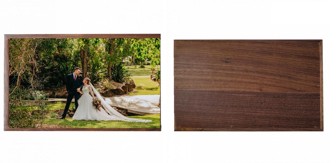 Wooden Box - Rectangle 'Walnut' (Can hold 6x4″ or 7x5″ photos) The Photographer's Toolbox PD Custom Product  The Photographer's Toolbox