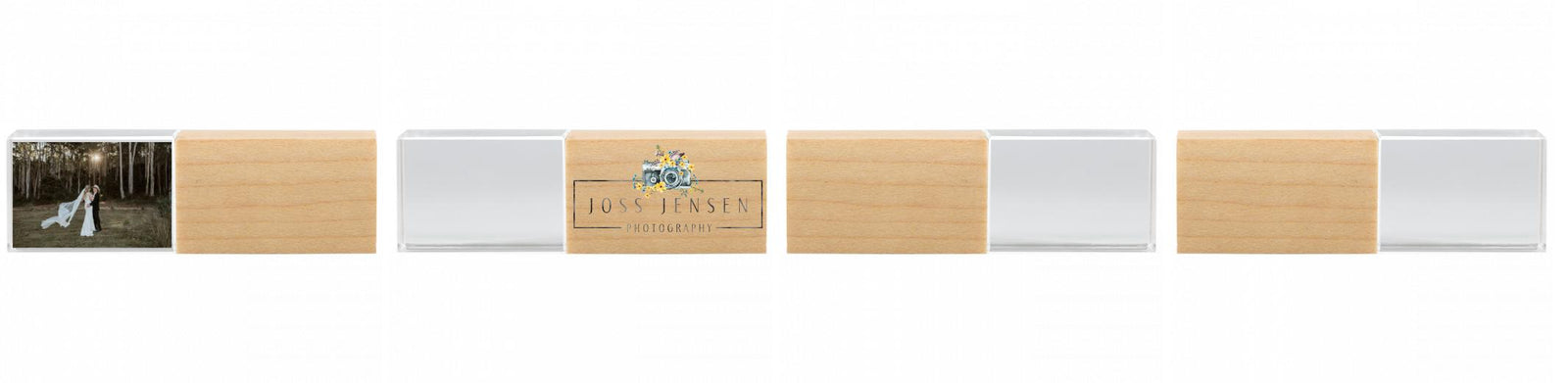 Crystal USB with Maple or Walnut Wood Lid The Photographer's Toolbox PD Custom Product  The Photographer's Toolbox