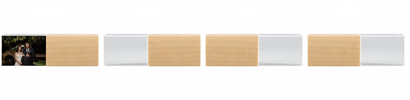 Crystal USB with Maple or Walnut Wood Lid The Photographer's Toolbox PD Custom Product  The Photographer's Toolbox