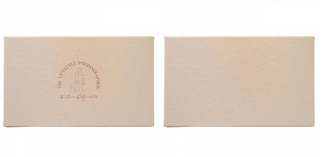 Fabric Print Box With 2 Areas - Can hold 6x4″ & 7x5″ photos. The Photographer's Toolbox PD Custom Product  The Photographer's Toolbox