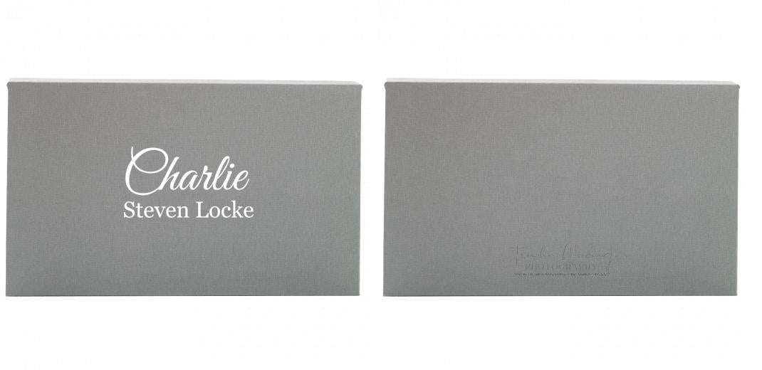 Fabric Print Box With 2 Areas - Can hold 6x4″ & 7x5″ photos. The Photographer's Toolbox PD Custom Product  The Photographer's Toolbox