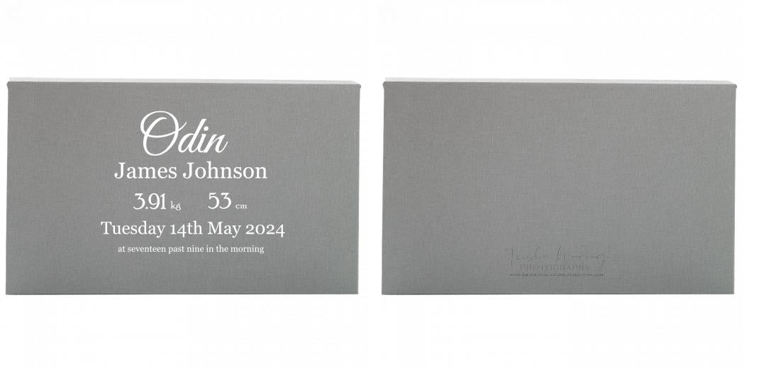 Fabric Print Box With 2 Areas - Can hold 6x4″ & 7x5″ photos. The Photographer's Toolbox PD Custom Product  The Photographer's Toolbox