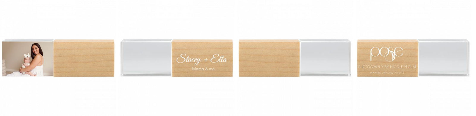 Crystal USB with Maple or Walnut Wood Lid The Photographer's Toolbox PD Custom Product  The Photographer's Toolbox