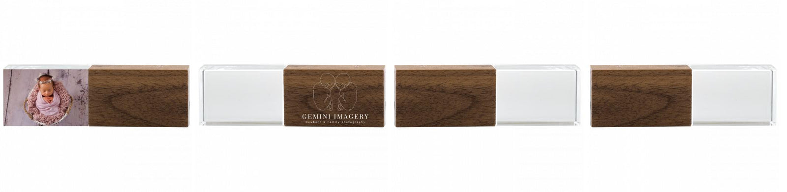 Crystal USB with Maple or Walnut Wood Lid The Photographer's Toolbox PD Custom Product  The Photographer's Toolbox