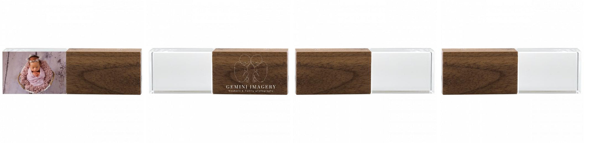 Crystal USB with Maple or Walnut Wood Lid The Photographer's Toolbox PD Custom Product  The Photographer's Toolbox