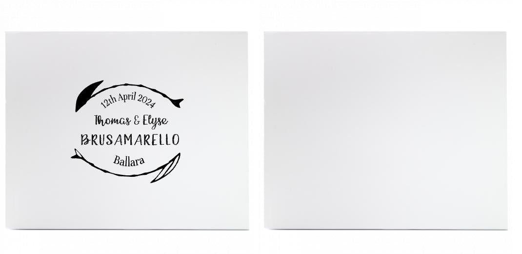 MEDIUM Gift Box - with FREE lid printing - White or Brown.  Can hold 7x5″ photo album. The Photographer's Toolbox PD Custom Product  The Photographer's Toolbox