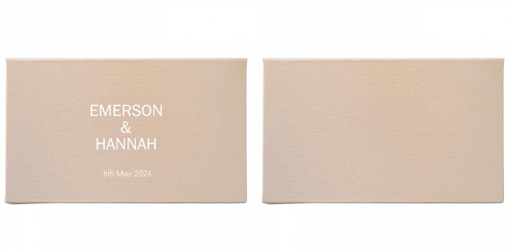 Fabric Print Box With 2 Areas - Can hold 6x4″ & 7x5″ photos. The Photographer's Toolbox PD Custom Product  The Photographer's Toolbox