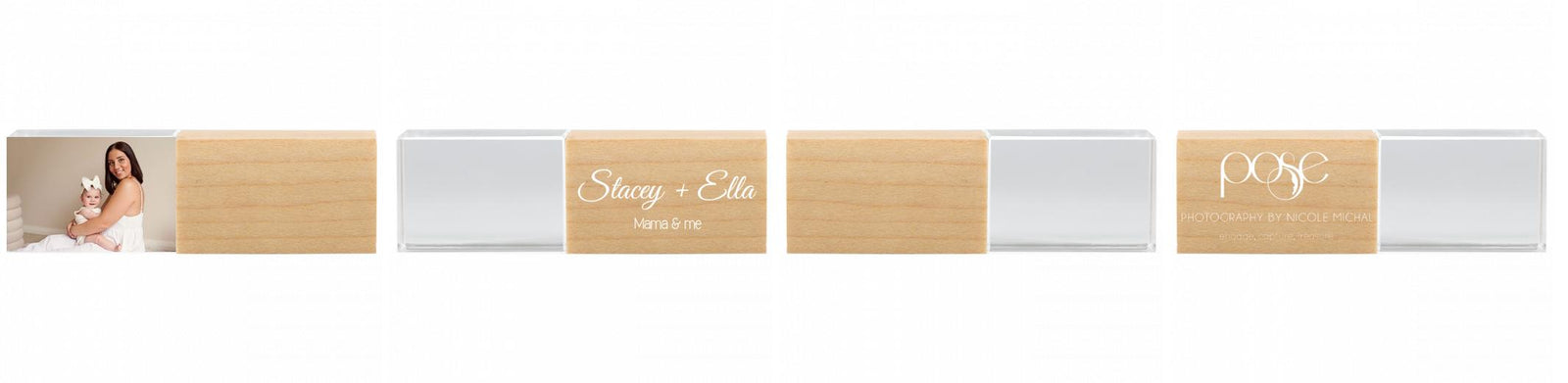 Crystal USB with Maple or Walnut Wood Lid The Photographer's Toolbox PD Custom Product  The Photographer's Toolbox