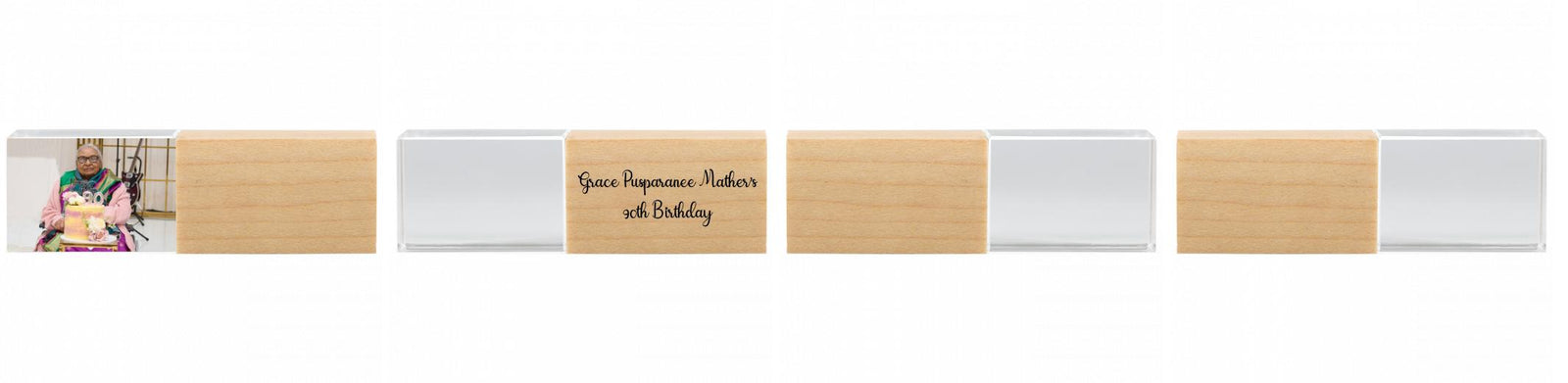 Crystal USB with Maple or Walnut Wood Lid The Photographer's Toolbox PD Custom Product  The Photographer's Toolbox