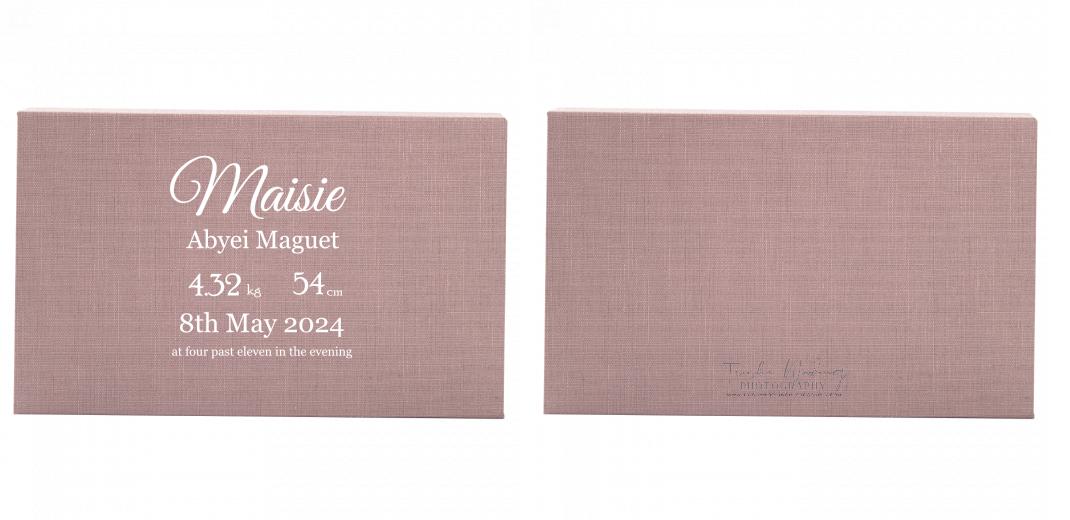 Fabric Print Box With 2 Areas - Can hold 6x4″ & 7x5″ photos. The Photographer's Toolbox PD Custom Product  The Photographer's Toolbox