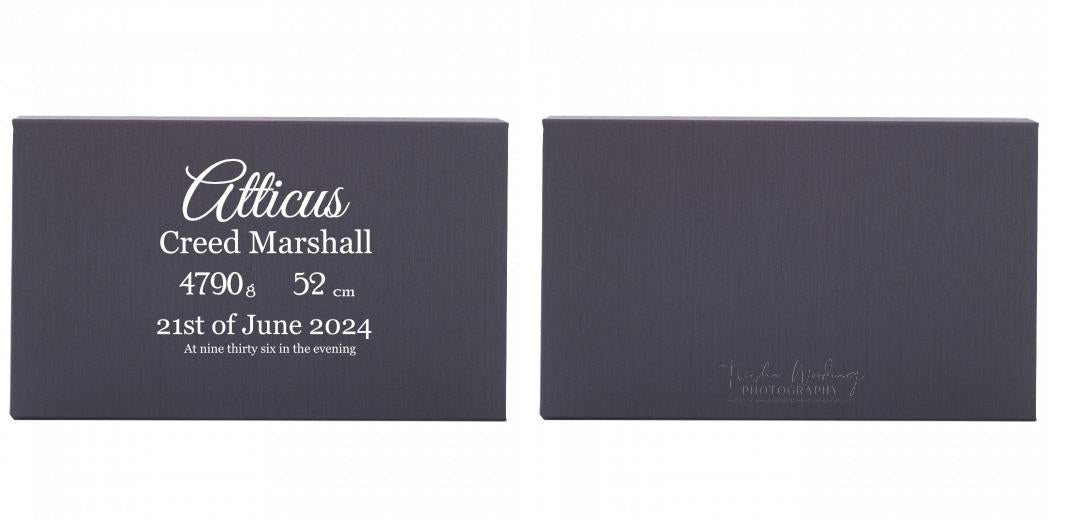 Fabric Print Box With 2 Areas - Can hold 6x4″ & 7x5″ photos. The Photographer's Toolbox PD Custom Product  The Photographer's Toolbox