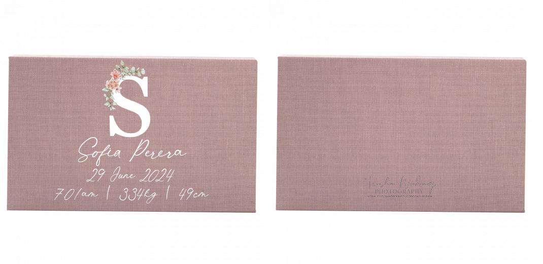 Fabric Print Box With 2 Areas - Can hold 6x4″ & 7x5″ photos. The Photographer's Toolbox PD Custom Product  The Photographer's Toolbox