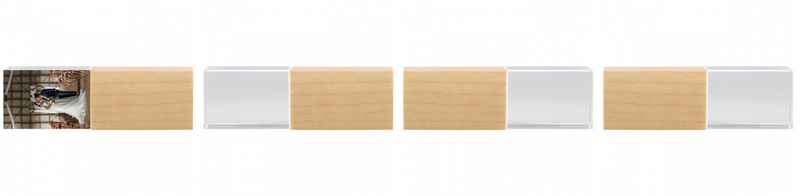 Crystal USB with Maple or Walnut Wood Lid The Photographer's Toolbox PD Custom Product  The Photographer's Toolbox