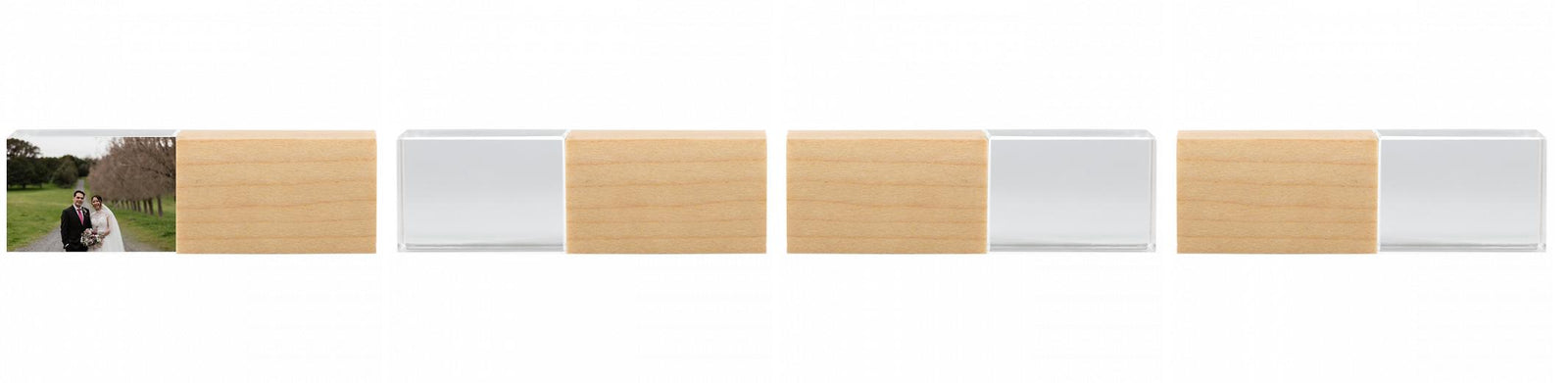 Crystal USB with Maple or Walnut Wood Lid The Photographer's Toolbox PD Custom Product  The Photographer's Toolbox