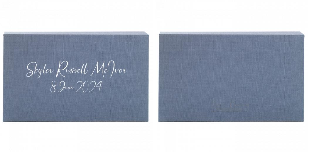 Fabric Print Box With 2 Areas - Can hold 6x4″ & 7x5″ photos. The Photographer's Toolbox PD Custom Product  The Photographer's Toolbox