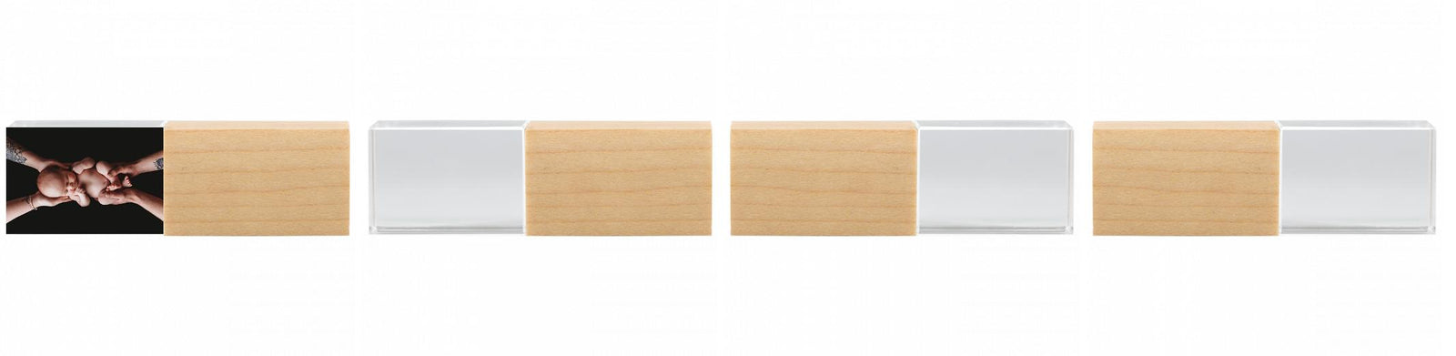 Crystal USB with Maple or Walnut Wood Lid The Photographer's Toolbox PD Custom Product  The Photographer's Toolbox