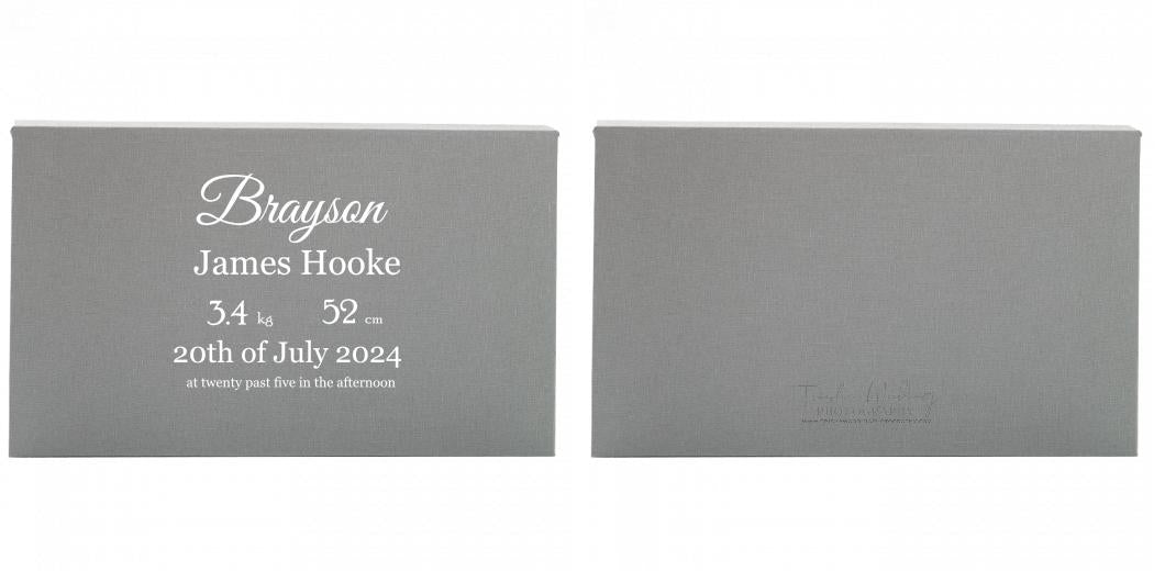 Fabric Print Box With 2 Areas - Can hold 6x4″ & 7x5″ photos. The Photographer's Toolbox PD Custom Product  The Photographer's Toolbox