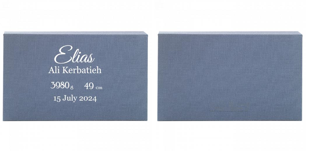 Fabric Print Box With 2 Areas - Can hold 6x4″ & 7x5″ photos. The Photographer's Toolbox PD Custom Product  The Photographer's Toolbox