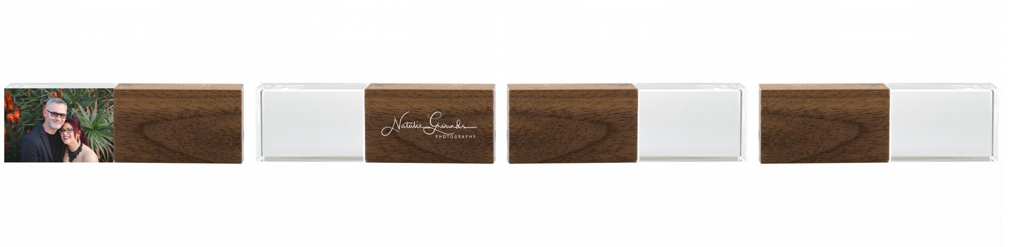 Crystal USB with Maple or Walnut Wood Lid The Photographer's Toolbox PD Custom Product  The Photographer's Toolbox
