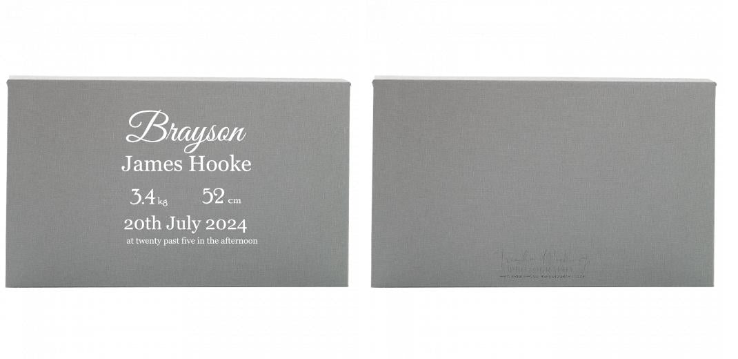 Fabric Print Box With 2 Areas - Can hold 6x4″ & 7x5″ photos. The Photographer's Toolbox PD Custom Product  The Photographer's Toolbox