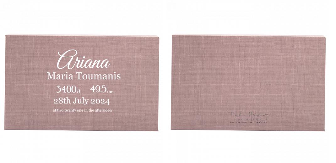 Fabric Print Box With 2 Areas - Can hold 6x4″ & 7x5″ photos. The Photographer's Toolbox PD Custom Product  The Photographer's Toolbox