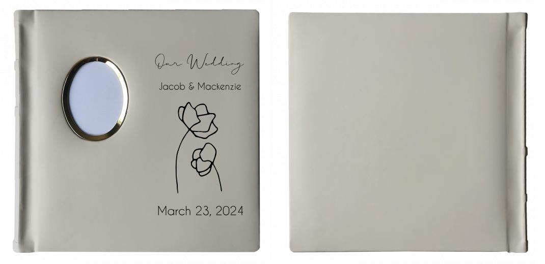 Square Mat IVORY - 24 ″sides″ with Photo Frame on Cover The Photographer's Toolbox PD Custom Product  The Photographer's Toolbox