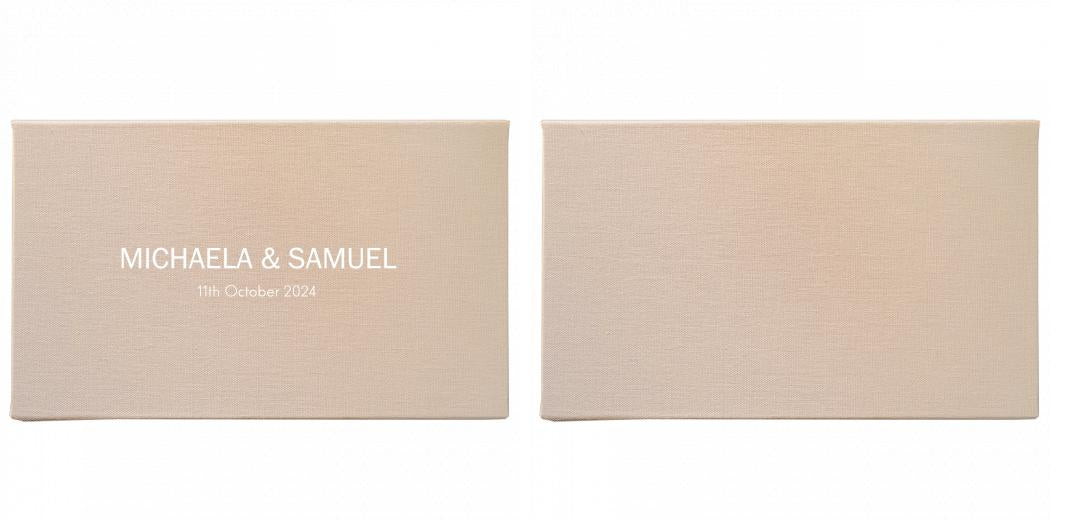 Fabric Print Box With 2 Areas - Can hold 6x4″ & 7x5″ photos. The Photographer's Toolbox PD Custom Product  The Photographer's Toolbox