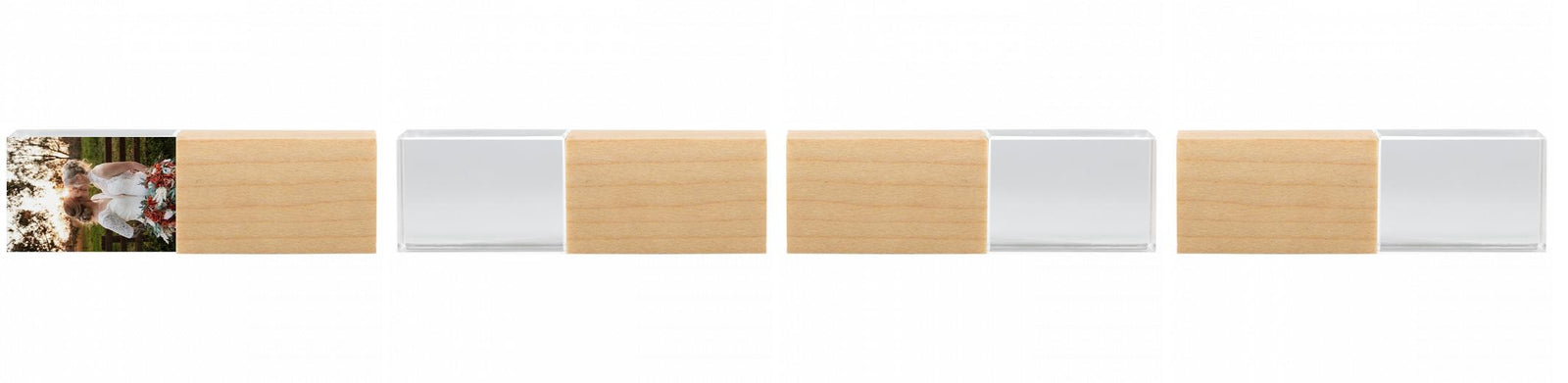 Crystal USB with Maple or Walnut Wood Lid The Photographer's Toolbox PD Custom Product  The Photographer's Toolbox