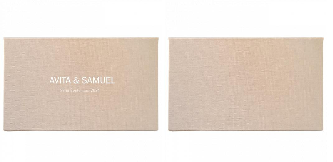 Fabric Print Box With 2 Areas - Can hold 6x4″ & 7x5″ photos. The Photographer's Toolbox PD Custom Product  The Photographer's Toolbox