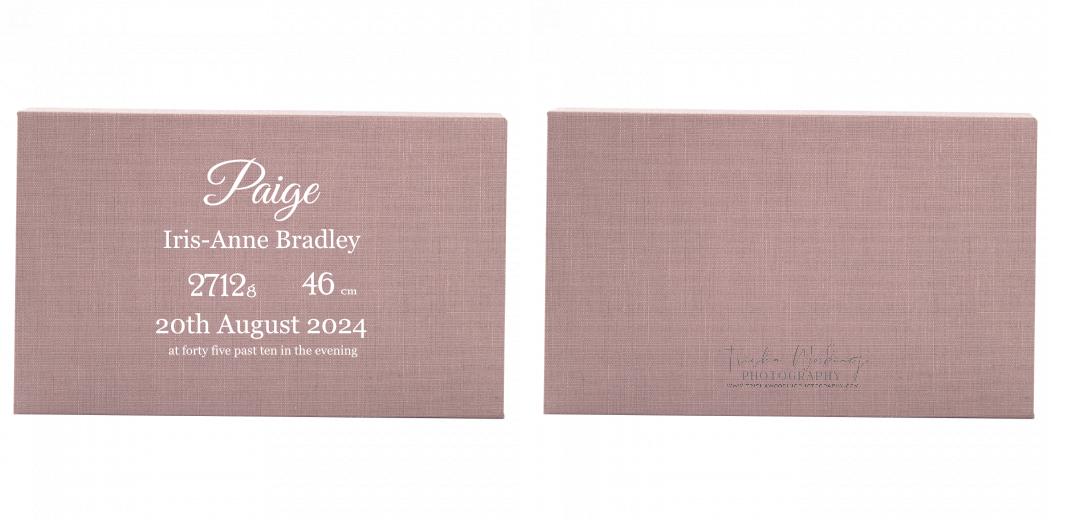 Fabric Print Box With 2 Areas - Can hold 6x4″ & 7x5″ photos. The Photographer's Toolbox PD Custom Product  The Photographer's Toolbox