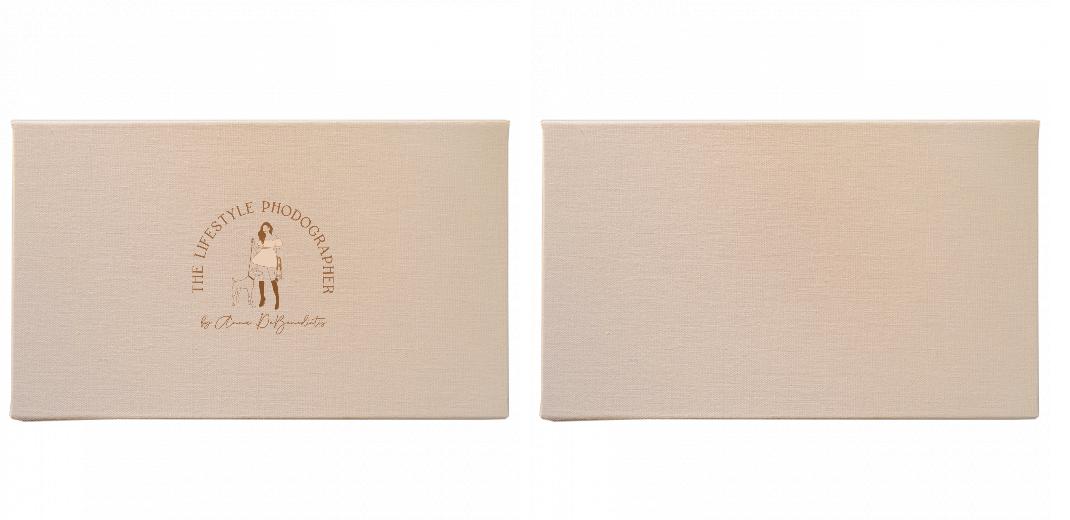 Fabric Print Box With 2 Areas - Can hold 6x4″ & 7x5″ photos. The Photographer's Toolbox PD Custom Product  The Photographer's Toolbox