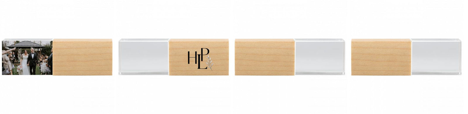 Crystal USB with Maple or Walnut Wood Lid The Photographer's Toolbox PD Custom Product  The Photographer's Toolbox