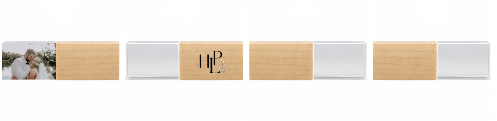 Crystal USB with Maple or Walnut Wood Lid The Photographer's Toolbox PD Custom Product  The Photographer's Toolbox