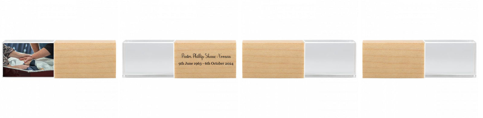 Crystal USB with Maple or Walnut Wood Lid The Photographer's Toolbox PD Custom Product  The Photographer's Toolbox