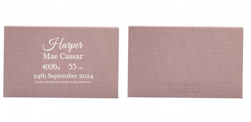 Fabric Print Box With 2 Areas - Can hold 6x4″ & 7x5″ photos. The Photographer's Toolbox PD Custom Product  The Photographer's Toolbox